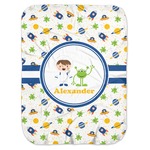 Boy's Space Themed Baby Swaddling Blanket (Personalized)