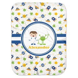 Boy's Space Themed Baby Swaddling Blanket (Personalized)