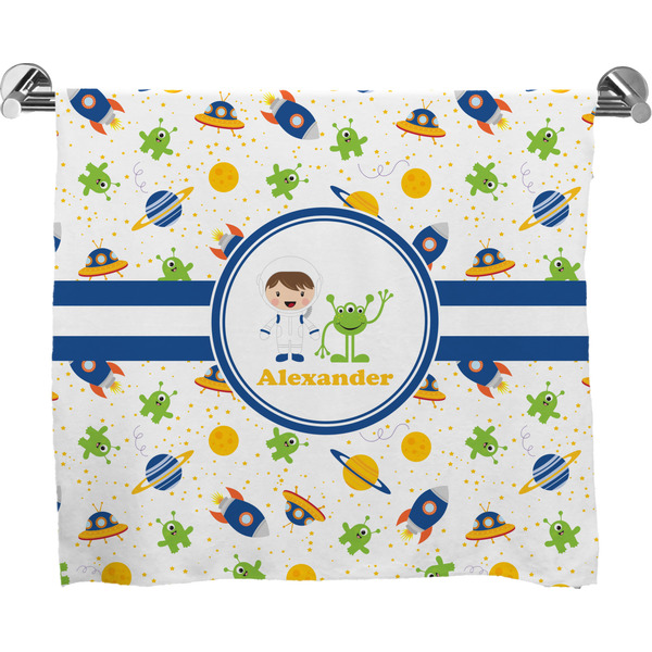 Custom Boy's Space Themed Bath Towel (Personalized)
