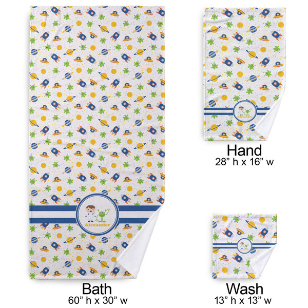 Boy's Space Themed Bath Towel Sets - 3-piece - Approval