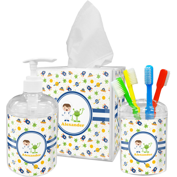 Boy's Space Themed Bathroom Accessories Set (Personalized)