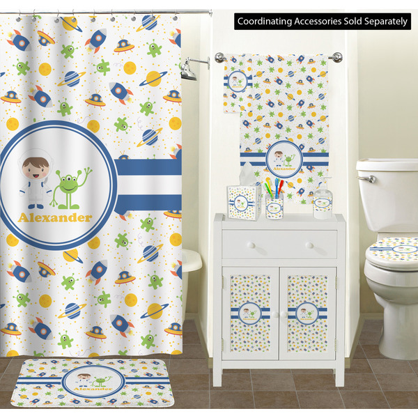 Boy's Space Themed Bathroom Scene