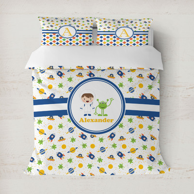 Boy's Space Themed Duvet Cover (Personalized)