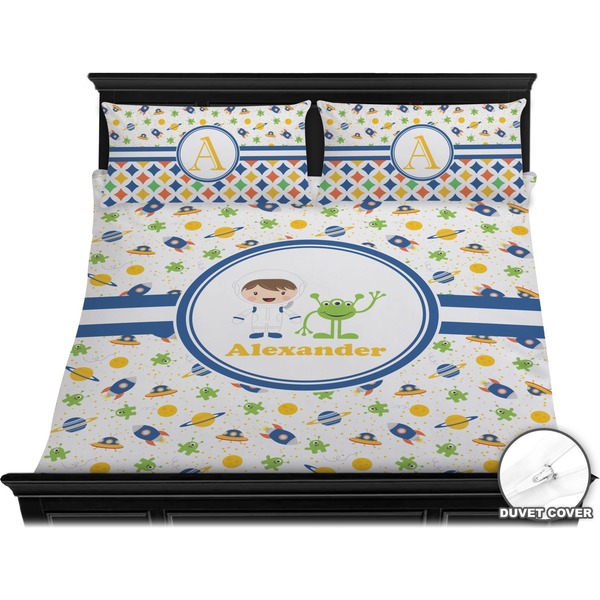 Boy's Space Themed Bedding Set (King) - Duvet