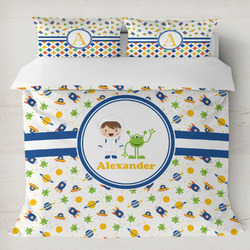 Boy's Space Themed Duvet Cover Set - King (Personalized)