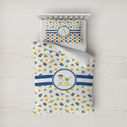 Boy's Space Themed Duvet Cover Set - Twin (Personalized)