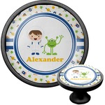 Boy's Space Themed Cabinet Knob (Black) (Personalized)