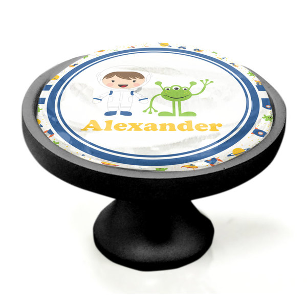 Boy's Space Themed Black Custom Cabinet Knob (Side)
