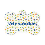 Boy's Space Themed Bone Shaped Dog ID Tag - Small (Personalized)