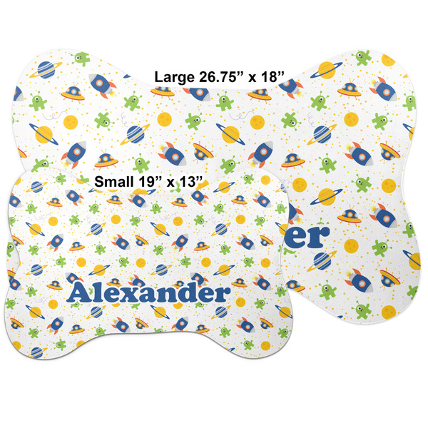 Boy's Space Themed Bone Shaped Mat Comparison