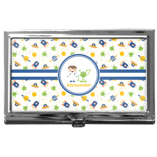 Custom Boy's Space Themed Business Card Case