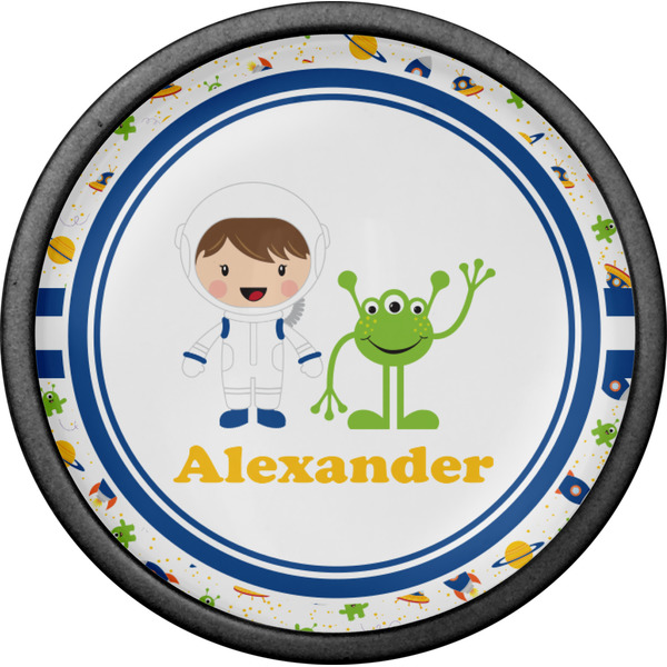 Boy's Space Themed Cabinet Knob - Black - Front