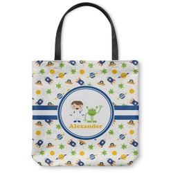 Boy's Space Themed Canvas Tote Bag - Small - 13"x13" (Personalized)