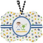 Boy's Space Themed Rear View Mirror Charm (Personalized)