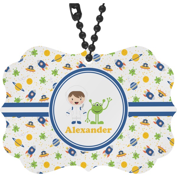 Custom Boy's Space Themed Rear View Mirror Decor (Personalized)