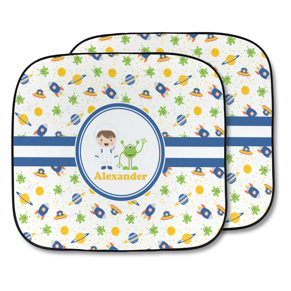Custom Boy's Space Themed Car Sun Shade - Two Piece (Personalized)