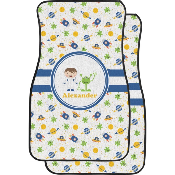 Custom Boy's Space Themed Car Floor Mats (Front Seat) (Personalized)