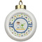 Boy's Space Themed Ceramic Ball Ornament (Personalized)