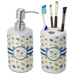 Boy's Space Themed Ceramic Bathroom Accessories Set (Personalized)