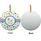 Boy's Space Themed Ceramic Flat Ornament - Circle Front & Back (APPROVAL)