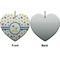 Boy's Space Themed Ceramic Flat Ornament - Heart Front & Back (APPROVAL)
