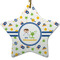 Boy's Space Themed Star Ceramic Ornament w/ Name or Text