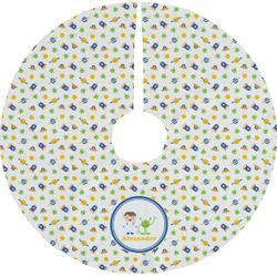 Boy's Space Themed Tree Skirt (Personalized)