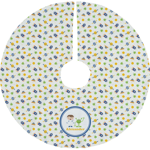 Custom Boy's Space Themed Tree Skirt (Personalized)