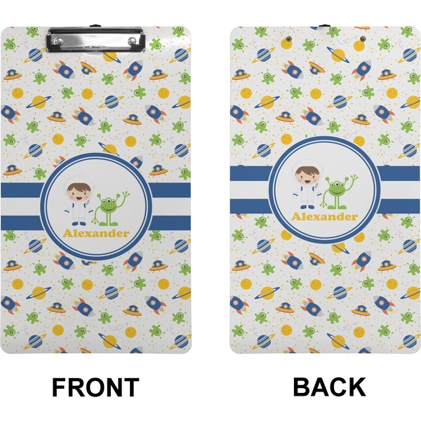 Boy's Space Themed Clipboard (Legal) (Front + Back)