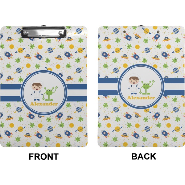 Boy's Space Themed Clipboard (Letter) (Front + Back)