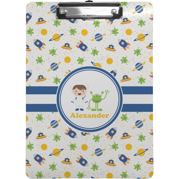 Custom Boy's Space Themed Clipboard (Letter Size) (Personalized)