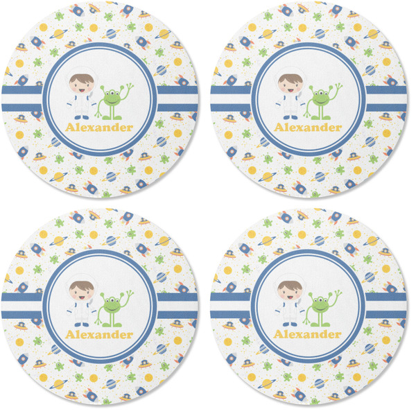 Boy's Space Themed Coaster Round Rubber Back - Apvl