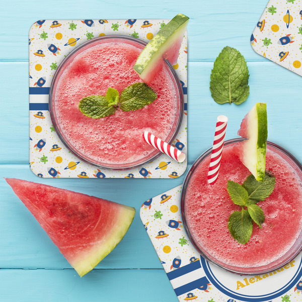 Boy's Space Themed Coaster Set - LIFESTYLE