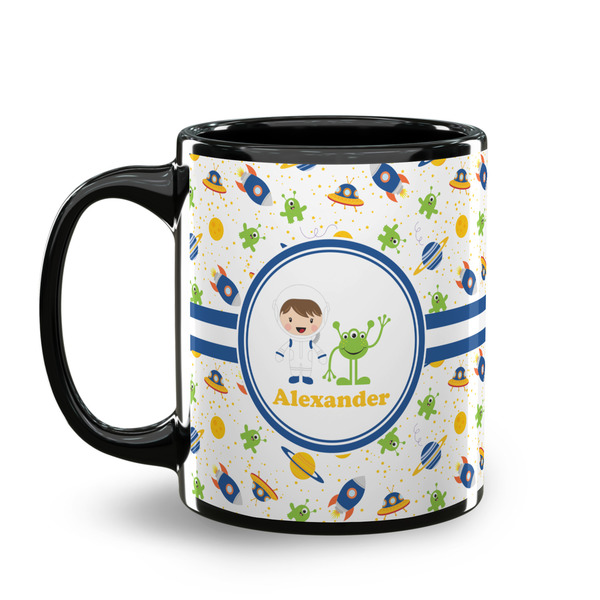 Boy's Space Themed Coffee Mug - 11 oz - Black