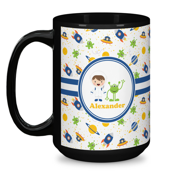 Boy's Space Themed Coffee Mug - 15 oz - Black