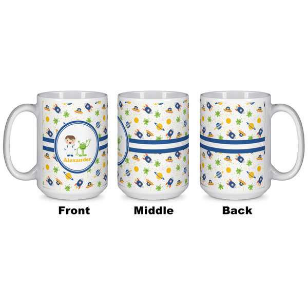 Boy's Space Themed Coffee Mug - 15 oz - White APPROVAL