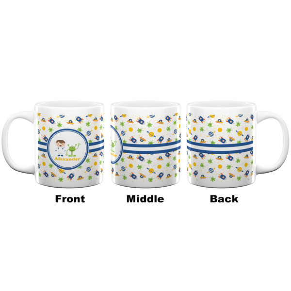 Boy's Space Themed Coffee Mug - 20 oz - White APPROVAL