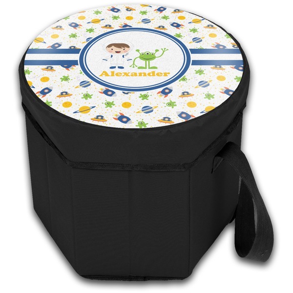 Boy's Space Themed Collapsible Personalized Cooler & Seat (Closed)