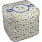Boy's Space Themed Cube Poof Ottoman (Top)
