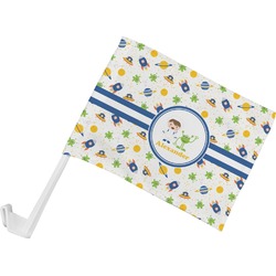 Boy's Space Themed Car Flag - Small w/ Name or Text