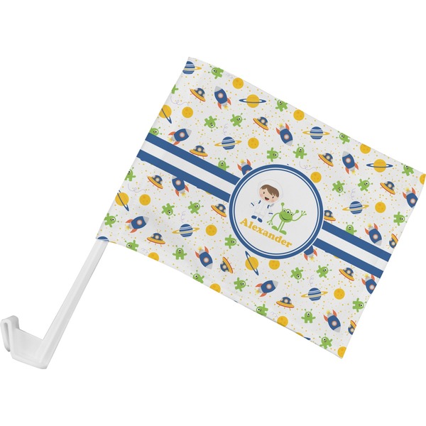 Custom Boy's Space Themed Car Flag - Small w/ Name or Text