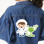 Boy's Space Themed Twill Iron On Patch - Custom Shape - 3XL