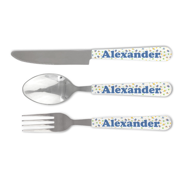Custom Boy's Space Themed Cutlery Set (Personalized)