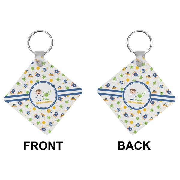 Boy's Space Themed Diamond Keychain (Front + Back)