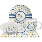 Boy's Space Themed Dinner Set - Single 4 Pc Setting w/ Name or Text