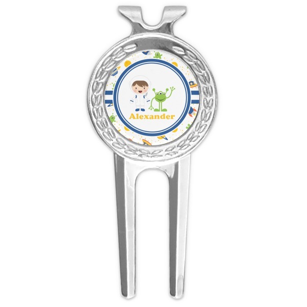 Custom Boy's Space Themed Golf Divot Tool & Ball Marker (Personalized)