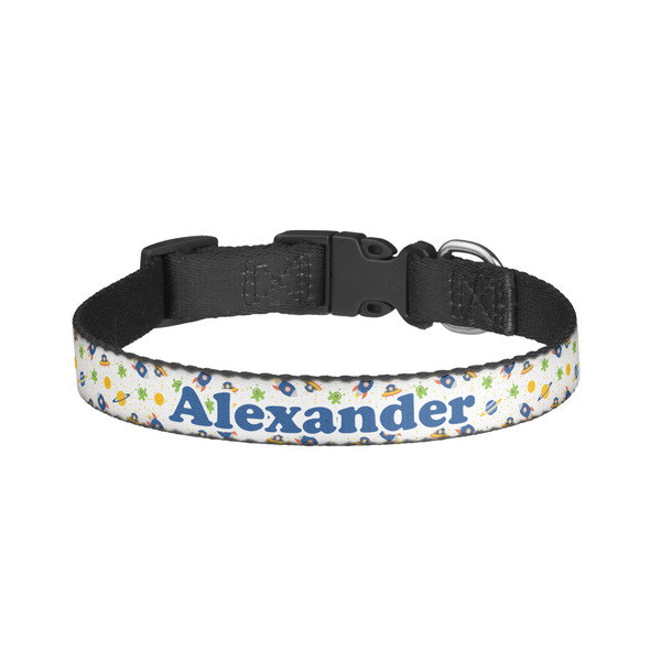 Custom Boy's Space Themed Dog Collar - Large (Personalized)
