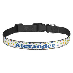 Boy's Space Themed Dog Collar - Medium (Personalized)
