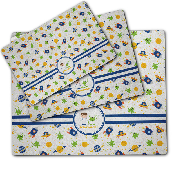 Boy's Space Themed Dog Food Mat - MAIN (sm, med, lrg)