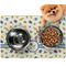Boy's Space Themed Dog Food Mat - Small LIFESTYLE